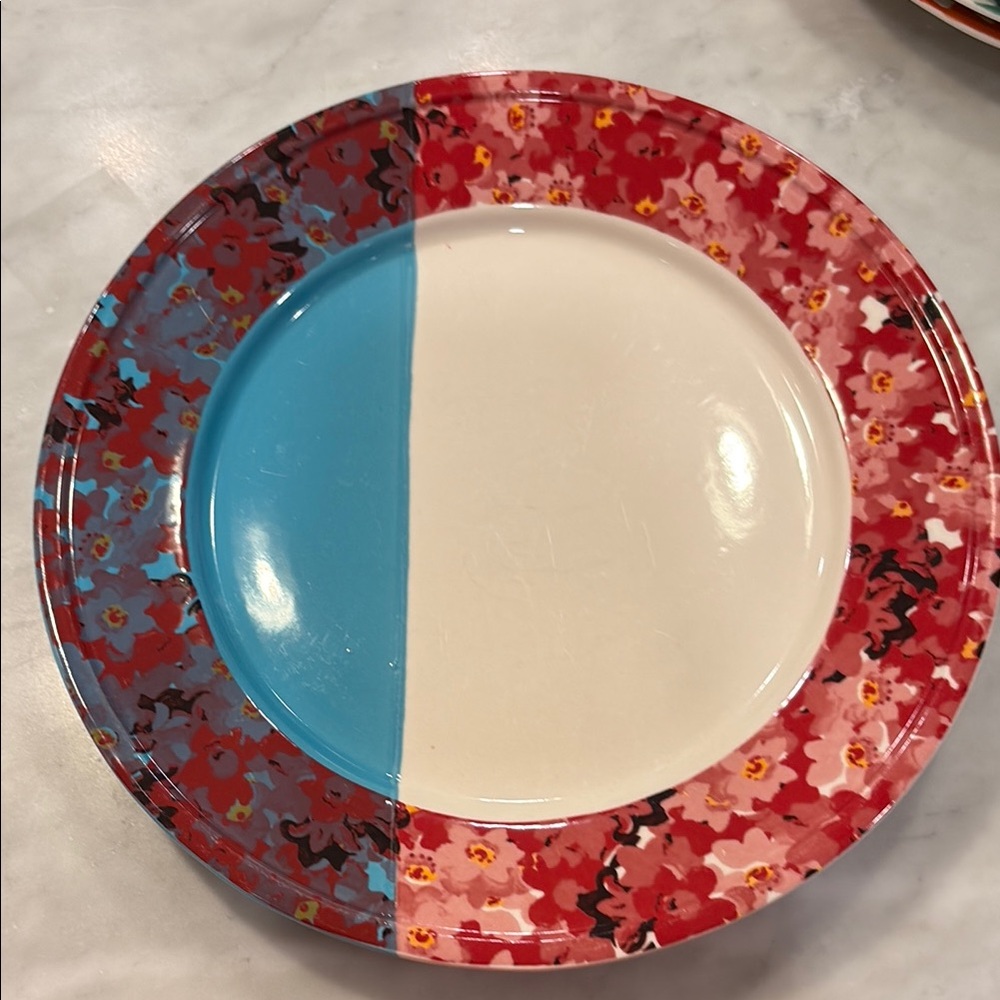 Anthropologie Streaked Sunlight Dinner Plate